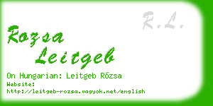 rozsa leitgeb business card